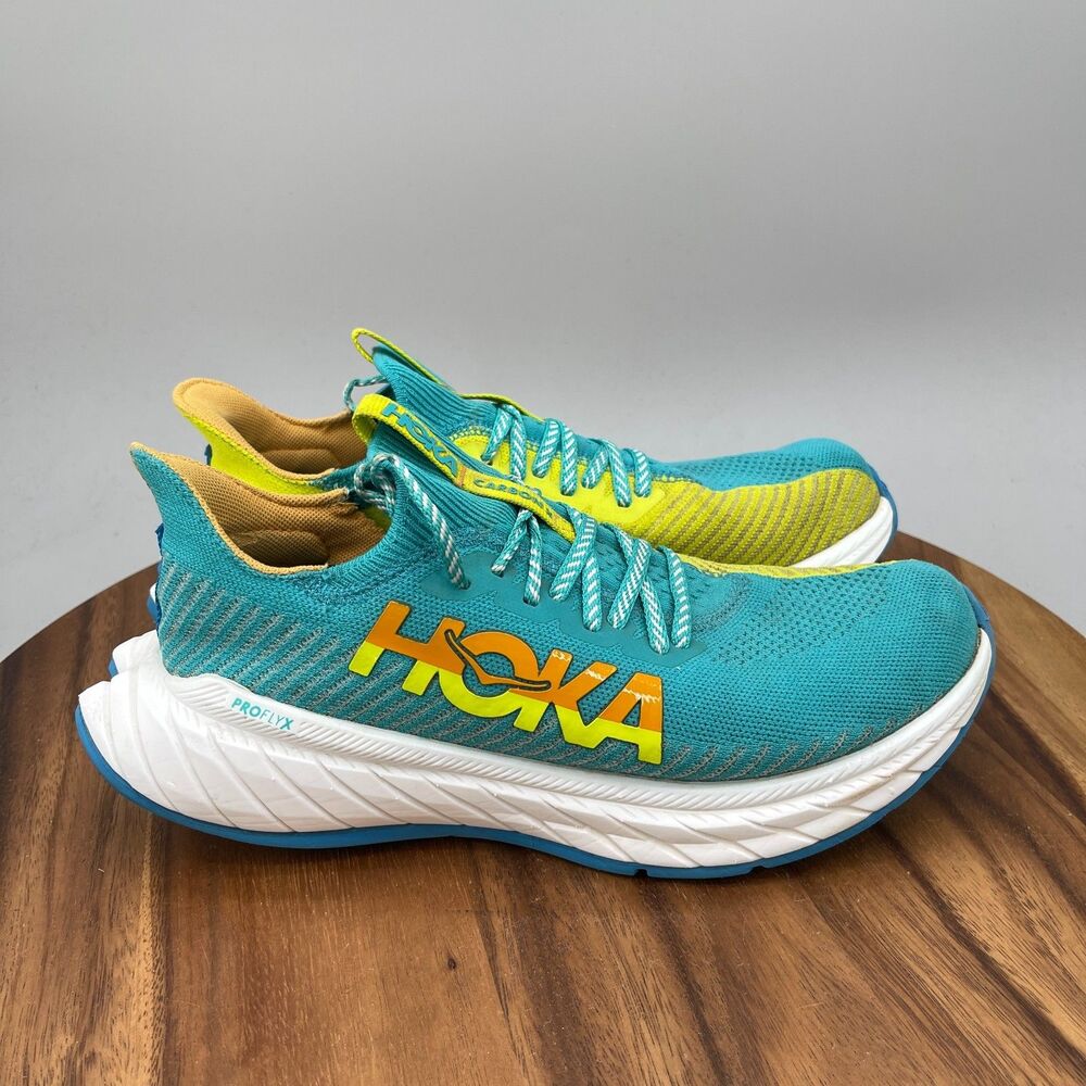 Hoka One One Carbon X 3 Shoes Womens Size 9 B Green Running Comfort Walking Gym